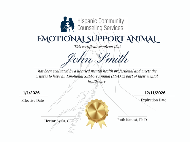 ESA Certificate Sample